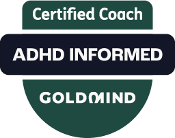Certified ADHD-Informed Coach logo — green and black