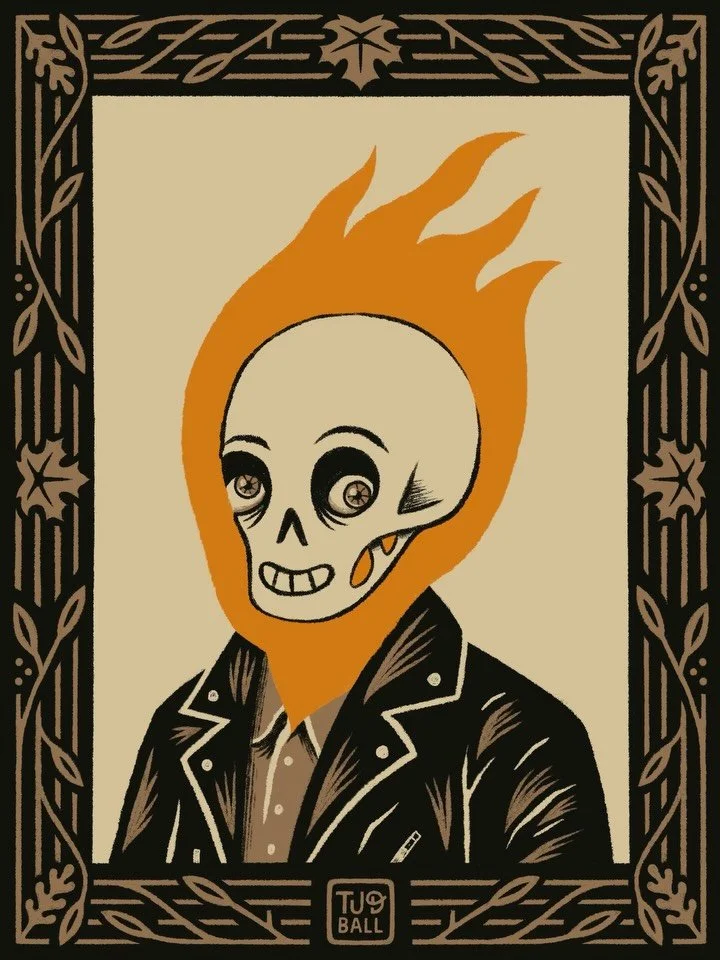 Day 25: Ghost Rider - really happy with the simplicity of this one. #mdwc25d25