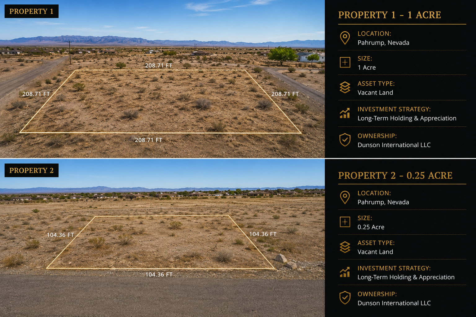 Pahrump, Nevada Land Acquisitions