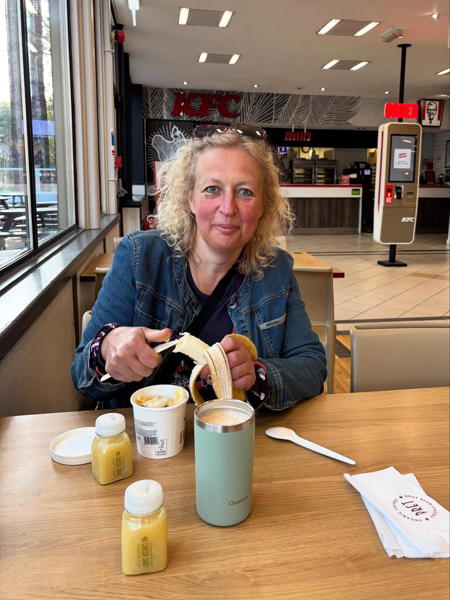 Another Sunday adventure - glamorous breakfast location to start the day!