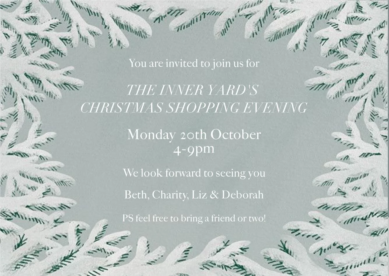 This time next month we&rsquo;ll have just opened our doors after a long weekend of &lsquo;Christmassfying&rsquo; the shop! We&rsquo;d love you to join us for a glass of bubbly and a look around 🥰🎄🤶

#theinneryard #independentgiftshop #shoplocalde