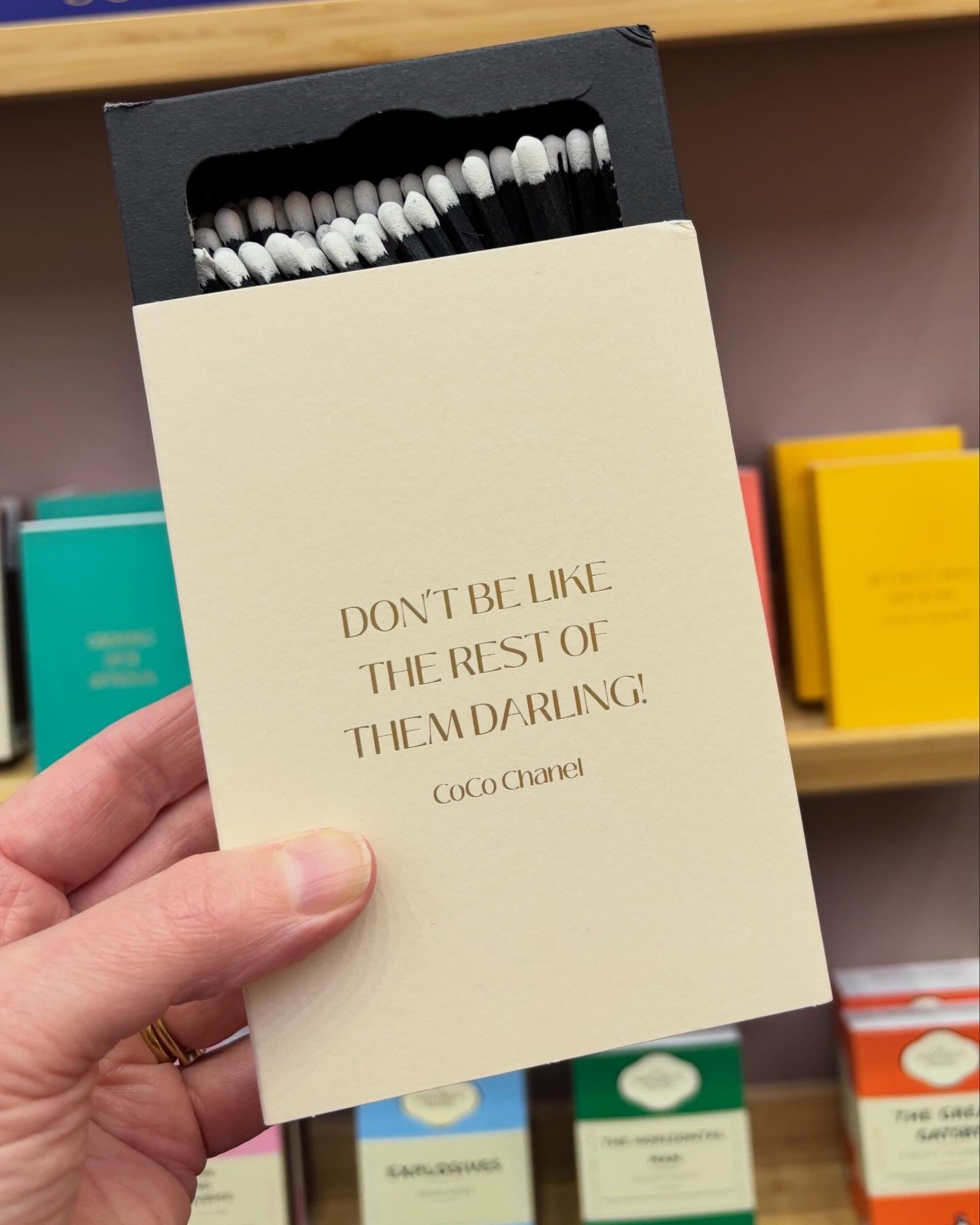 Well said Coco! Part of a lovely new range of matches now in stock - pop in today to come and have a look. We're open 9.30am - 5.00pm as usual 💕

#theinneryard #independentgiftshop #shoplocaldevizes #smallshoplove #devizes #wiltshire #indiedevizes