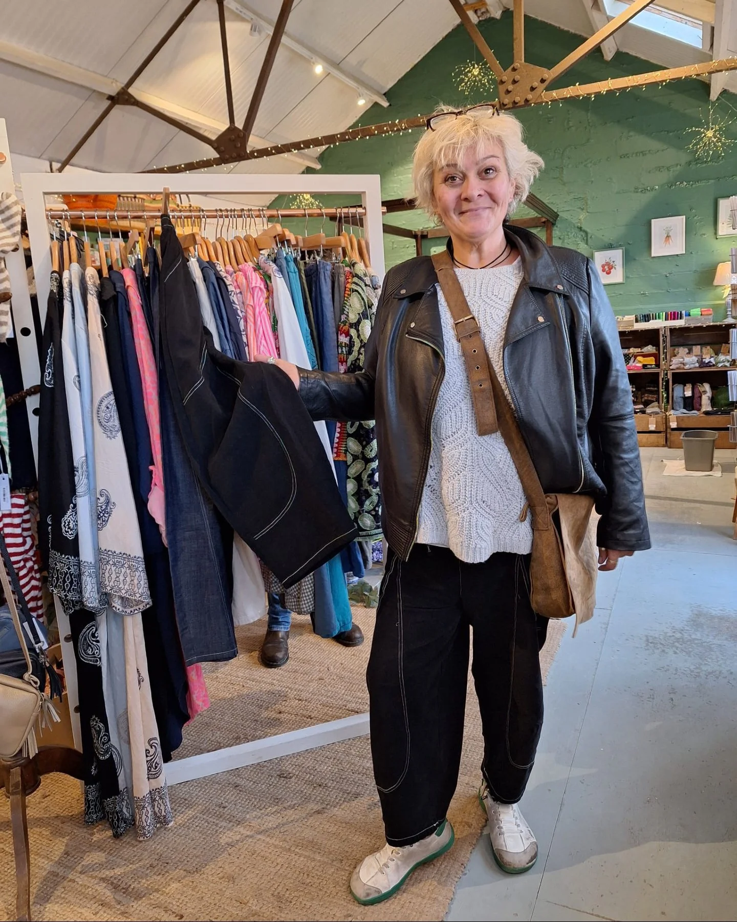 One of our favourite things is when our customers come in wearing the clothes they bought from us, and tell us how much they love them! We're all about selling wearable every day clothing, and so that is just what we want to hear. Thanks Carrie for p