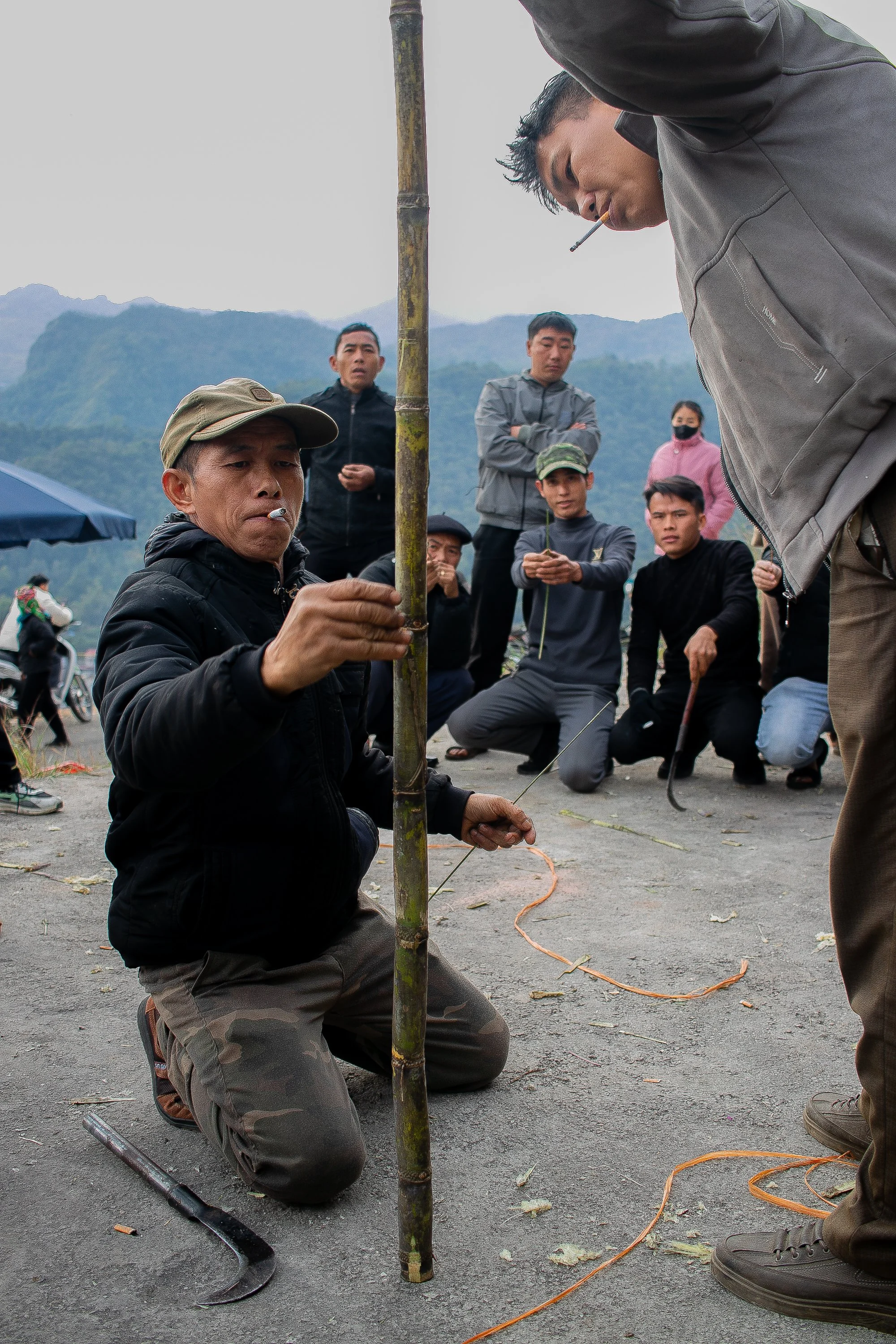 Sugarcane measuring, Ha Giang