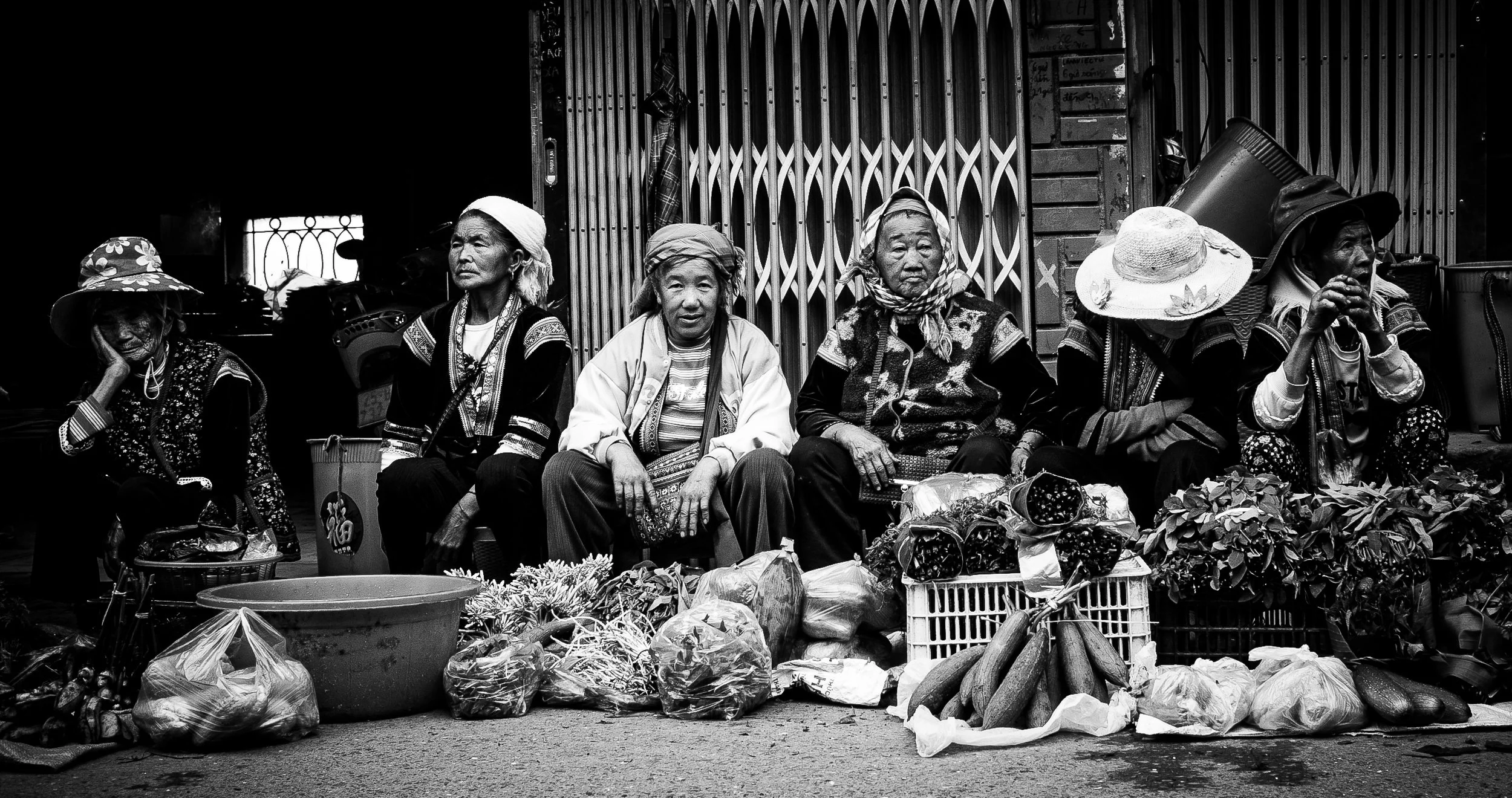 Street traders, Lai Chau