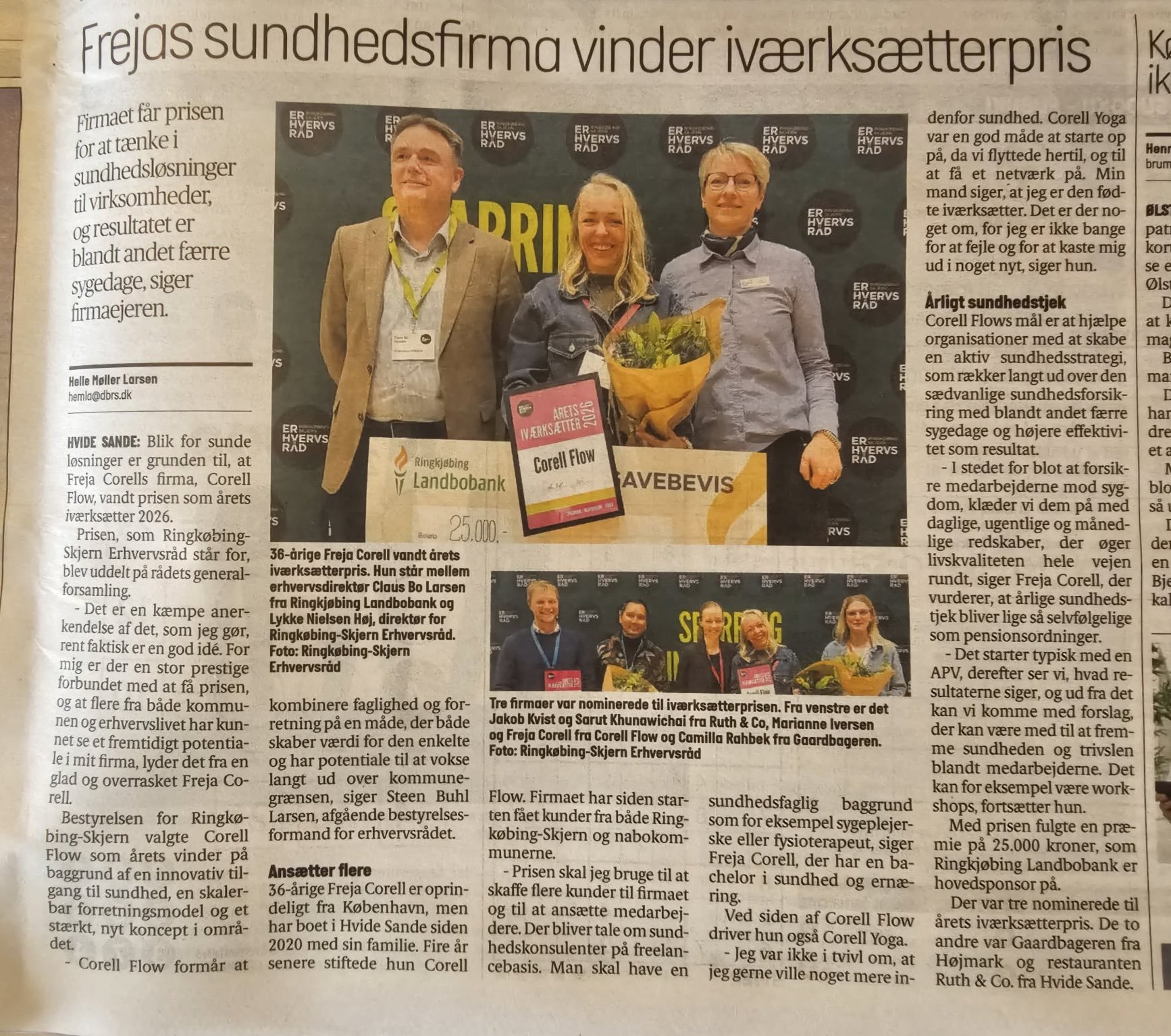 Presse: Årets Iværksætter 2026 Ringkøbing Skjern kommune