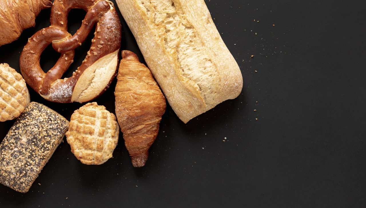 bread pretzel croissant baked goods