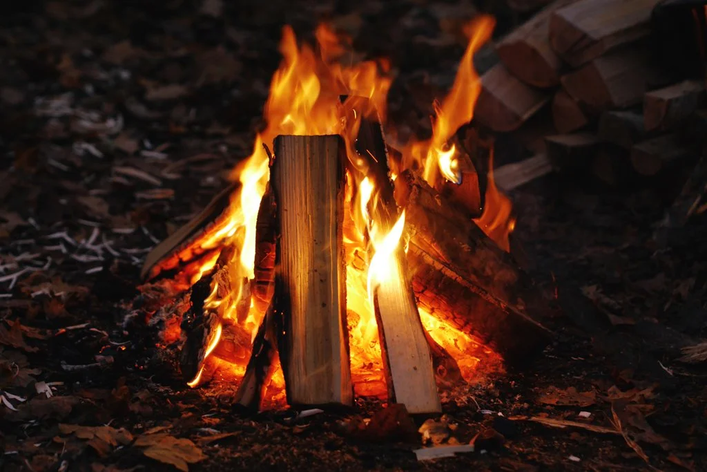   Stoking up the campfire for beers as the light fades and the temperature drops.  