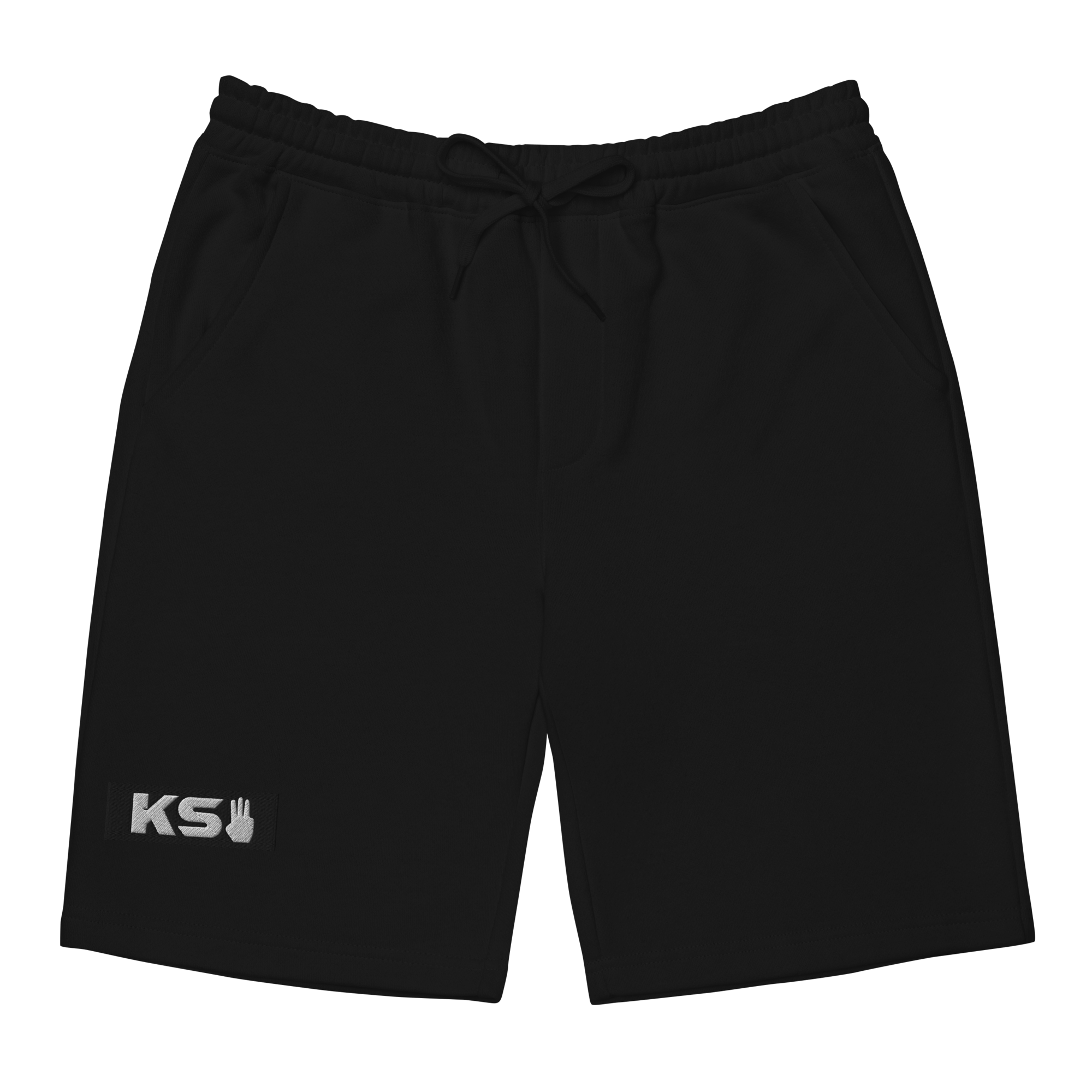 mens-fleece-shorts-black-front-670339b5a5014.png