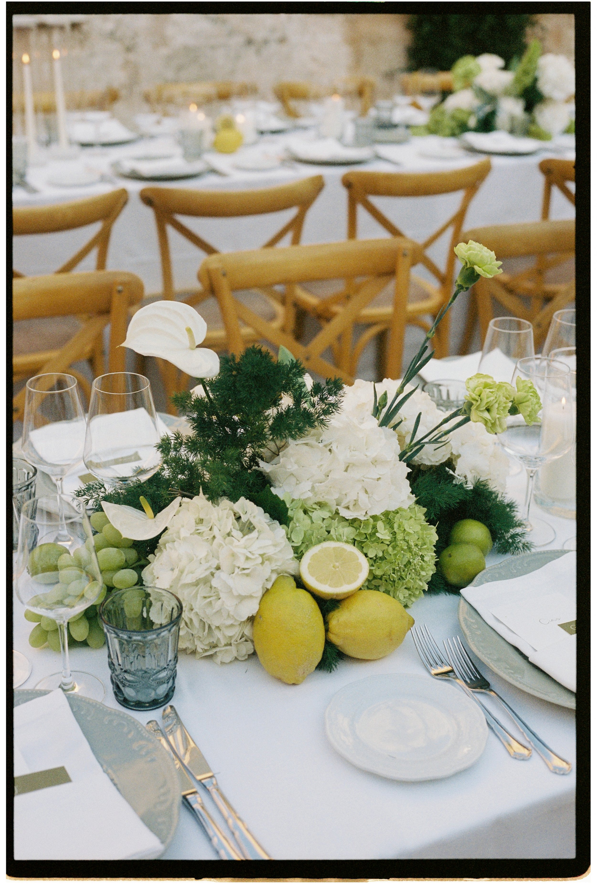 35mm film photograph at a Masseria Salamina wedding in Puglia.