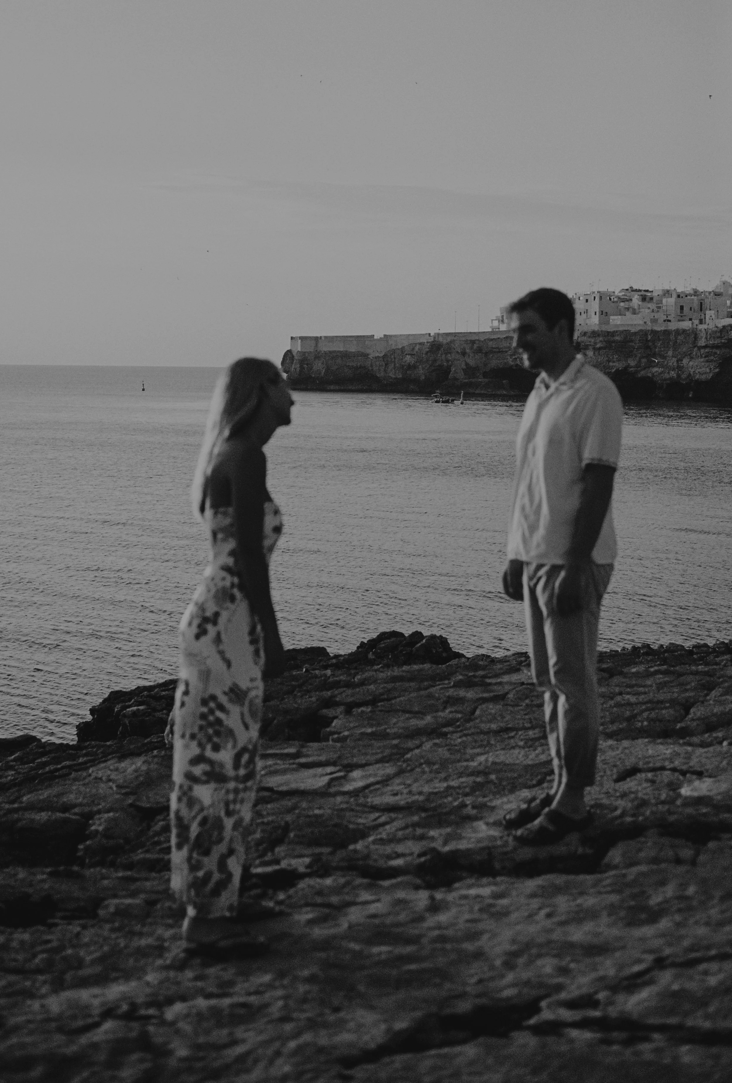 Black and white 35mm wedding photograph