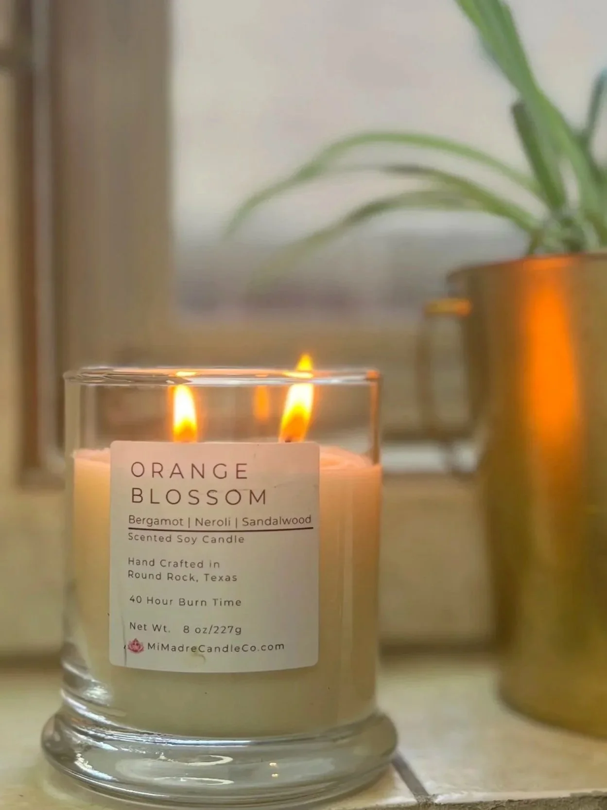 orange blossome-soy-luxury-candle - by mi madre candle