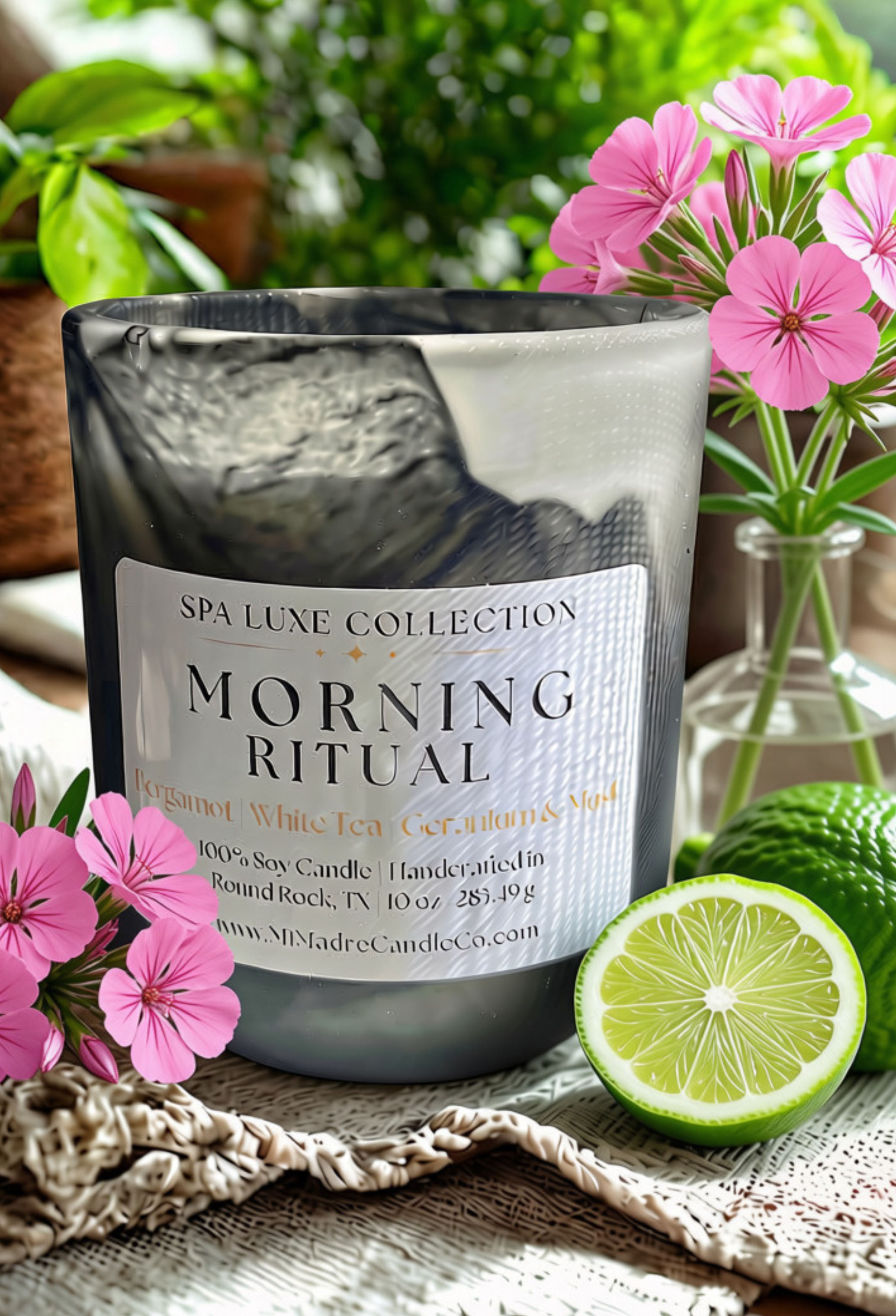 Morning Ritual Candle | Bergamot, White Tea & Musk Soy Candle