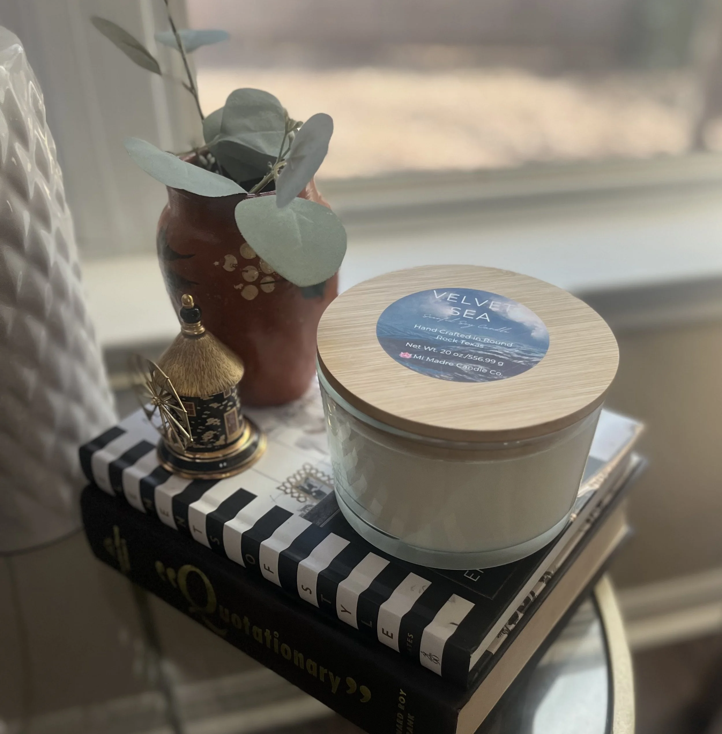 Velvet Sea–Sea Salt, Plum & Eucalyptus Luxury Soy Candle