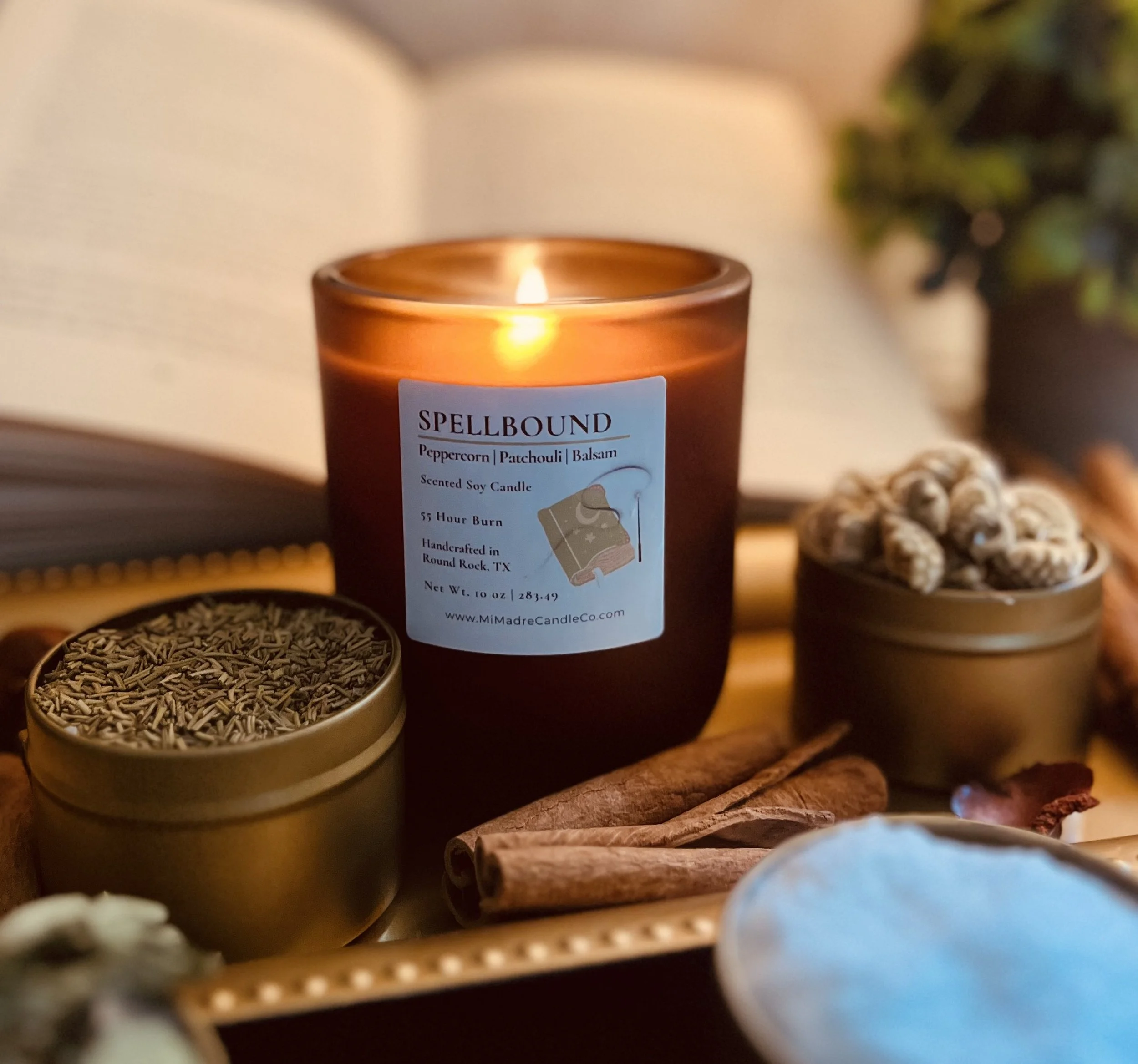 Spellbound | Herbal Earthy Scented Soy Candle | Fall Candle