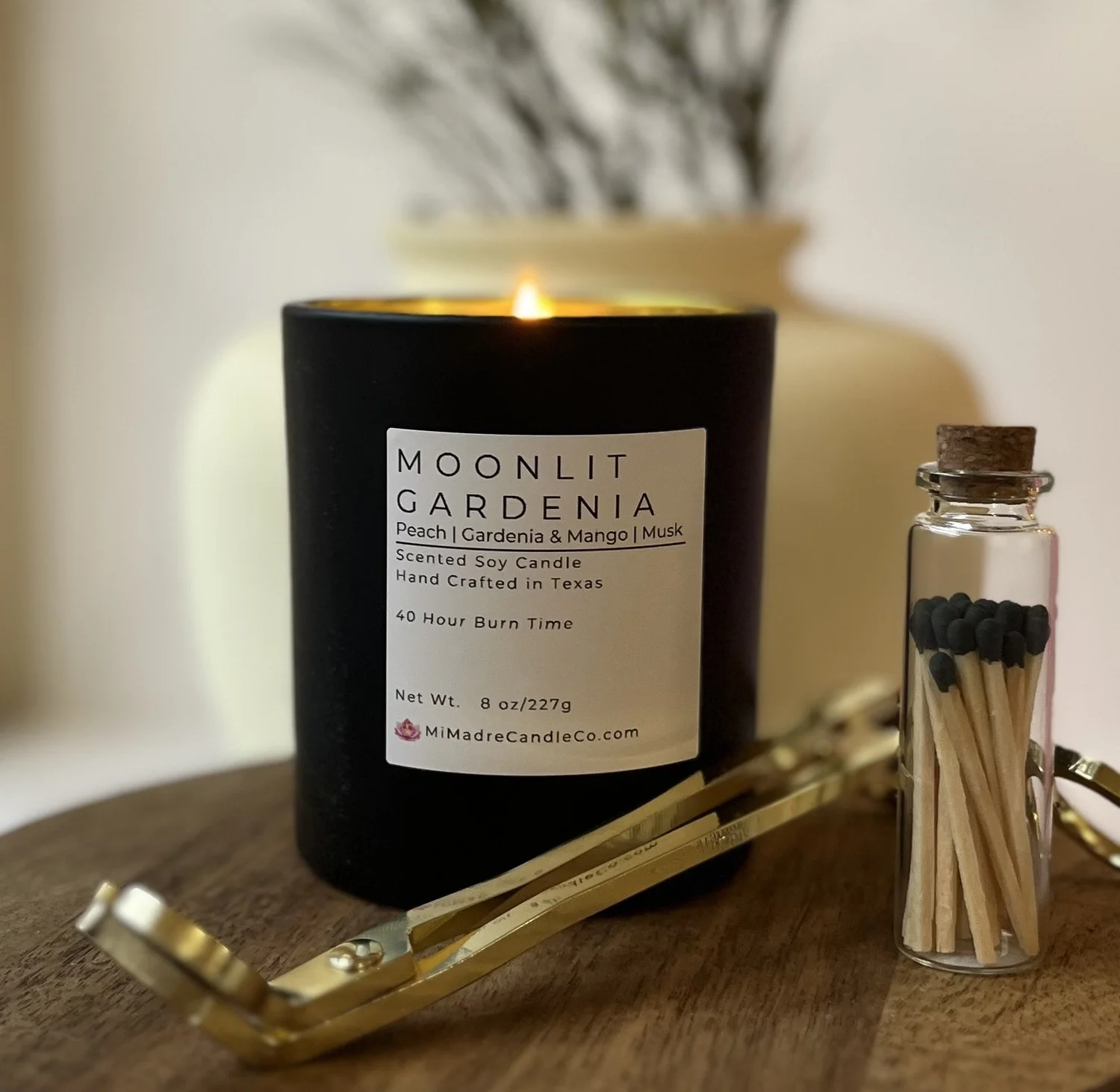 Moonlit Gardenia - Gardenia & Tropical Floral Soy Candle — Mi