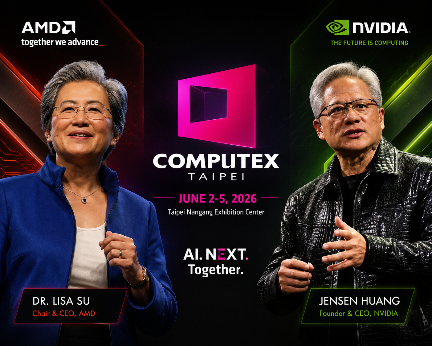 NVIDIA’s Jensen Huang And AMD’s Lisa Su Arrive In Taipei As Computex 2026 Prepares For A Major AI And Consumer Tech Showdown
