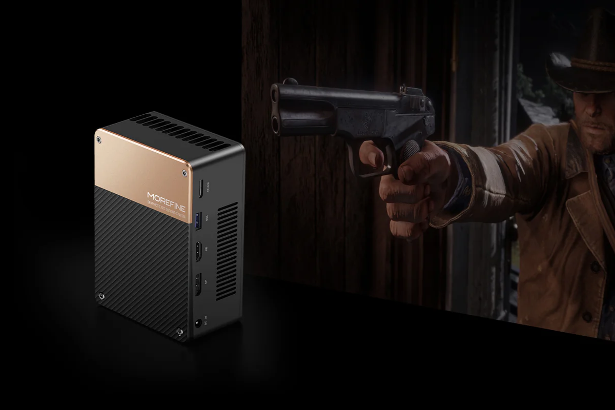 MOREFINE Crams a Desktop RTX 5060 Ti Into a $1,099 Pocket Sized eGPU With Thunderbolt 5 and OCuLinkM