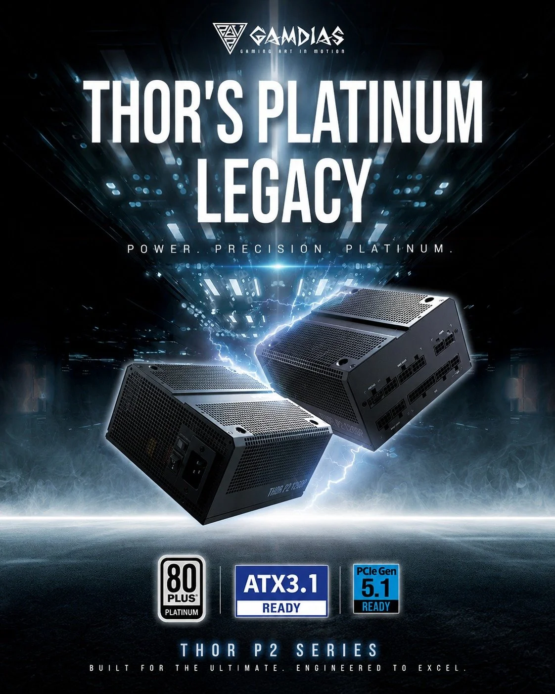 ⚡ @gamdias  goes Platinum with the new THOR P2 Series!

Available in 850W, 1050W, and 1350W, the lineup features 80 PLUS Platinum efficiency, ATX 3.1 &amp; PCIe 5.1 support, and a native 600W 12V-2x6 cable for today&rsquo;s high-performance gaming ha