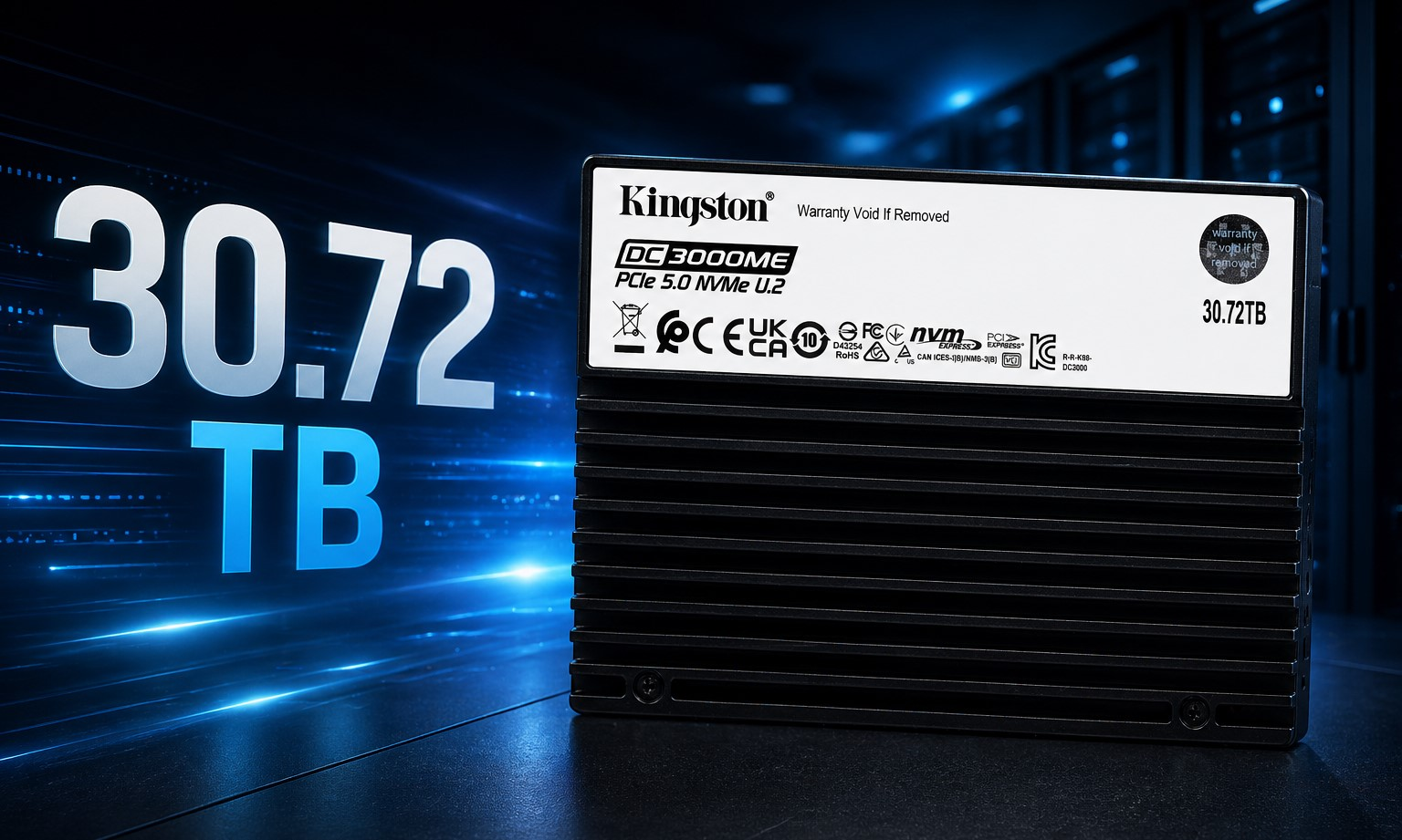 Kingston Expands Enterprise SSD Capacity With 30.72 TB As AI And Cloud Data Centers Push For Higher Density