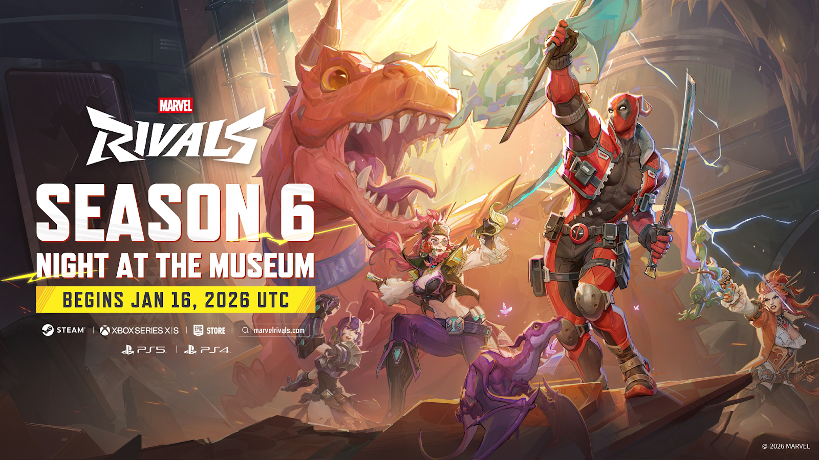 “It’s a Pool Party” as Deadpool Joins Marvel Rivals With Season 6 Night at the Museum on January 16, 2026