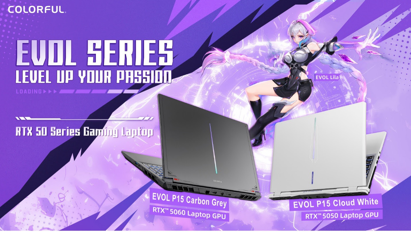 Colorful Launches EVOL P15 Series as Its First RTX 50 Gaming Laptops, Featuring RTX 5050 and RTX 5060 Options