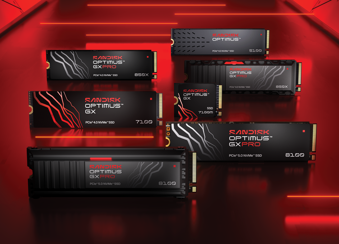 Sandisk Unveils OPTIMUS SSD Brand at CES 2026, Bringing PCIe 4.0 and PCIe 5.0 NVMe 