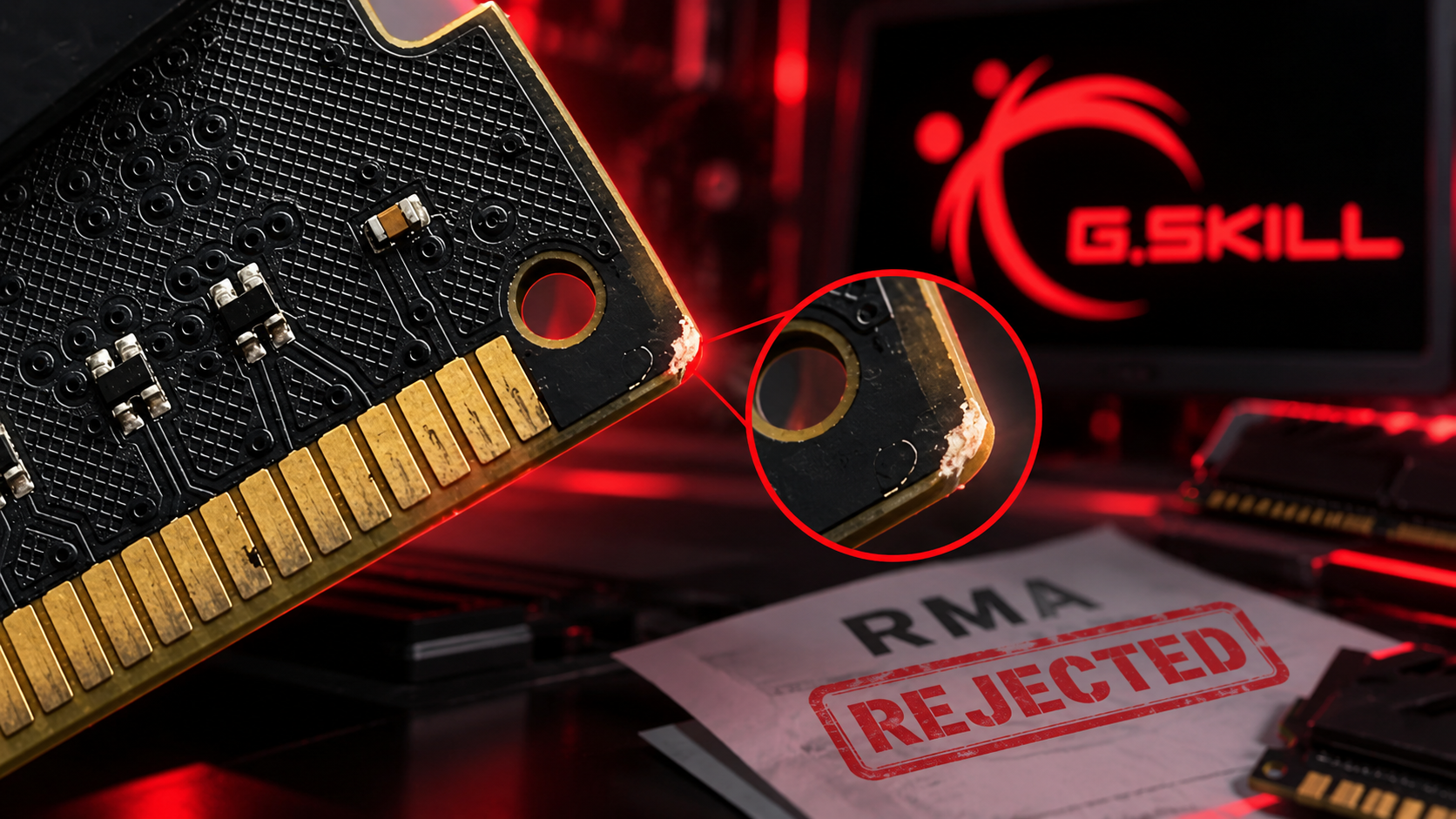 G.SKILL Rejects RAM RMA Over Small PCB Edge Damage, Sparking Warranty Debate