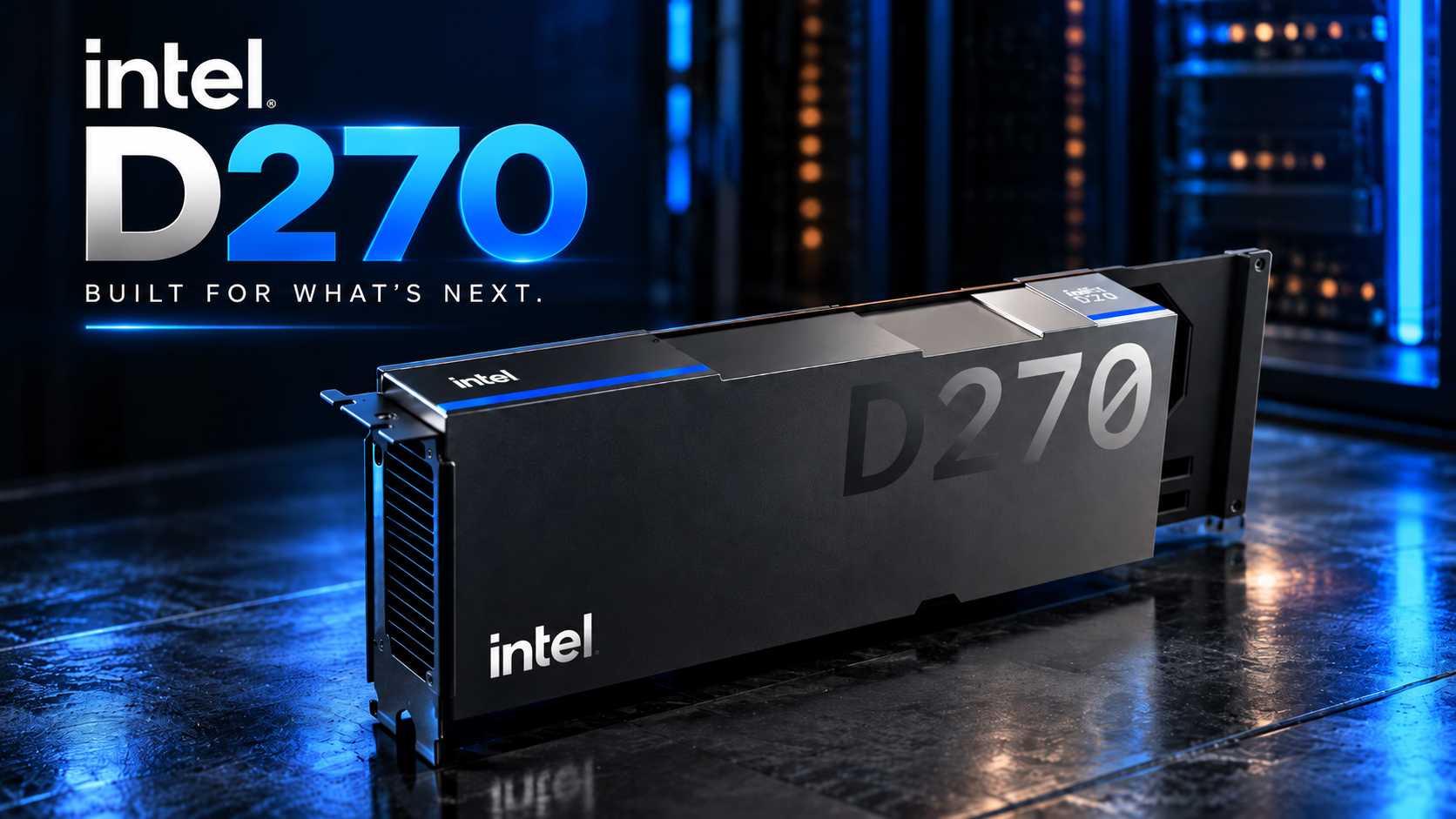 Intel Crescent Island Becomes GPU D270 With 1.3 PFLOPS FP8 and Up to 480 GB LPDDR5X