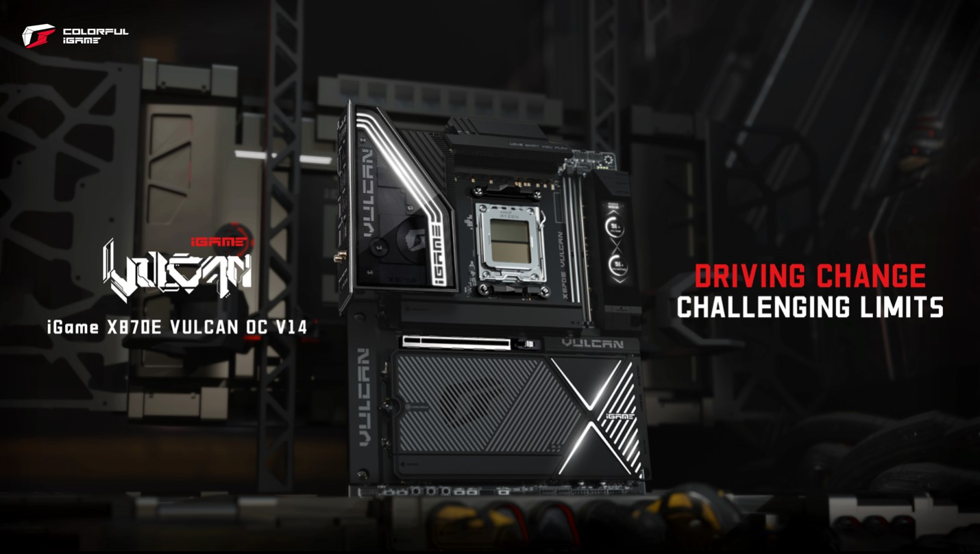 Colorful Debuts iGame X870E VULCAN OC Motherboard That Pushed Ryzen 9800X3D to 7335.48 MHz World Record