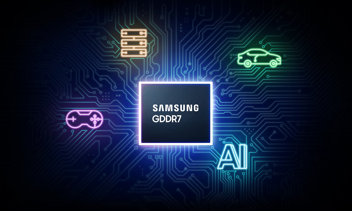 Samsung Begins Mass Production of 24 Gb GDDR7 Memory; 32 Gbps and 36 Gbps Variants Enter Sampling