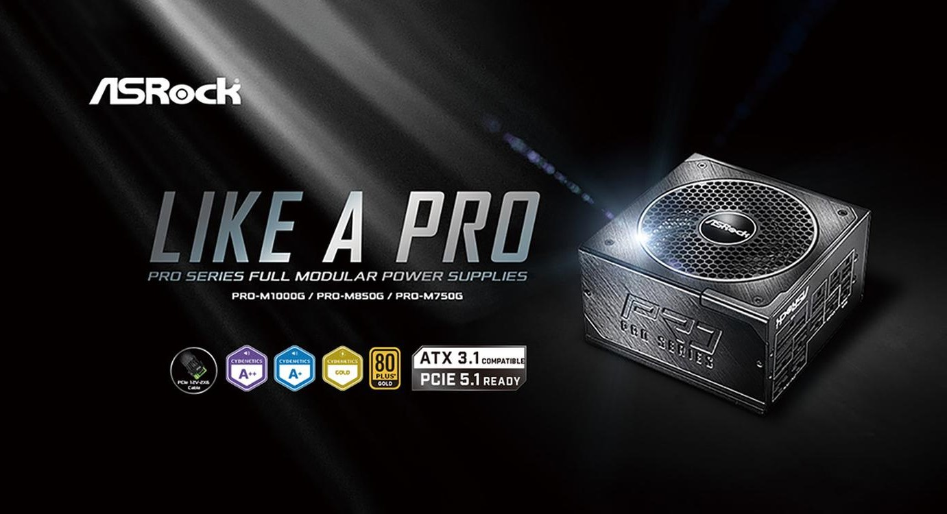 ASRock Launches PRO Series PSUs ATX 3.1 and PCIe 5.1 With up to 1000W Options