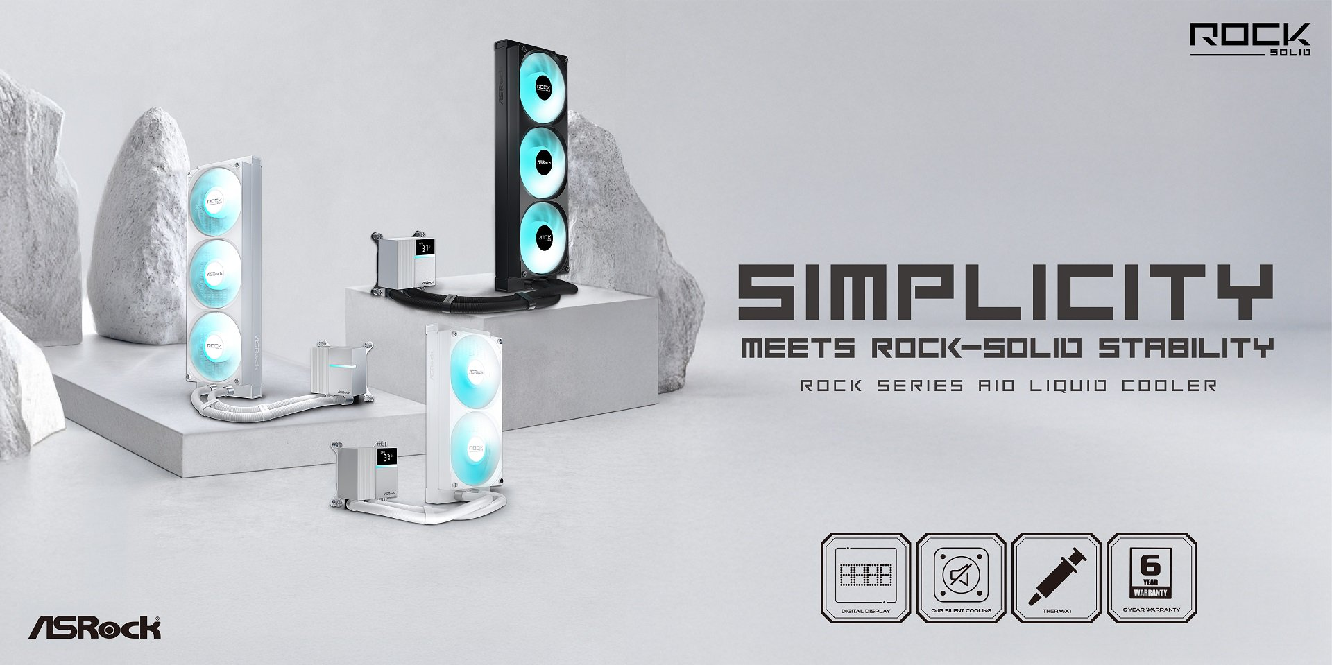 ASRock Launches Rock Series AIO Coolers With Digital and ARGB Options