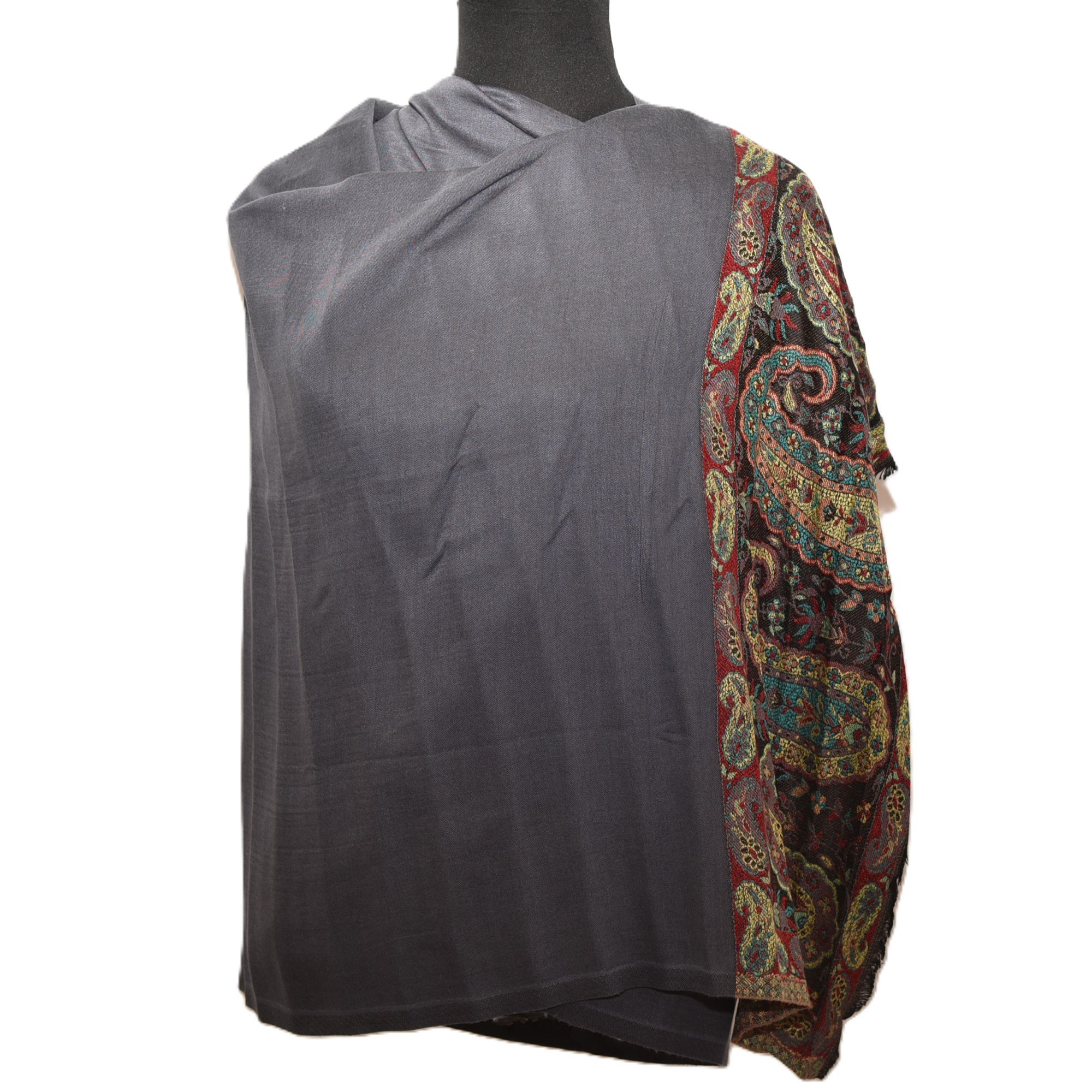 Varanasi handwoven cotton silk blend shawl