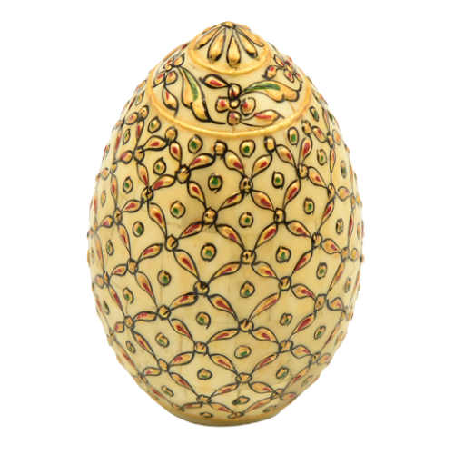 antique camel bone decrotive massage egg view of side.png