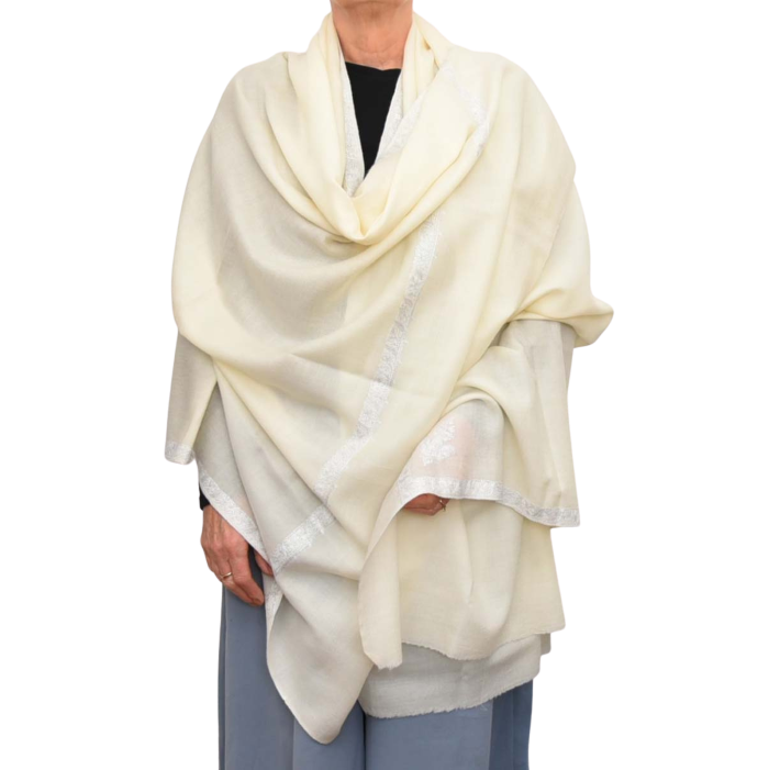 Handloom Kashmiri shawls made with 100% pure wool with silk embroidery