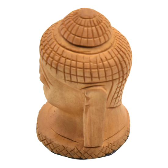 Wooden small Buddha head carving
