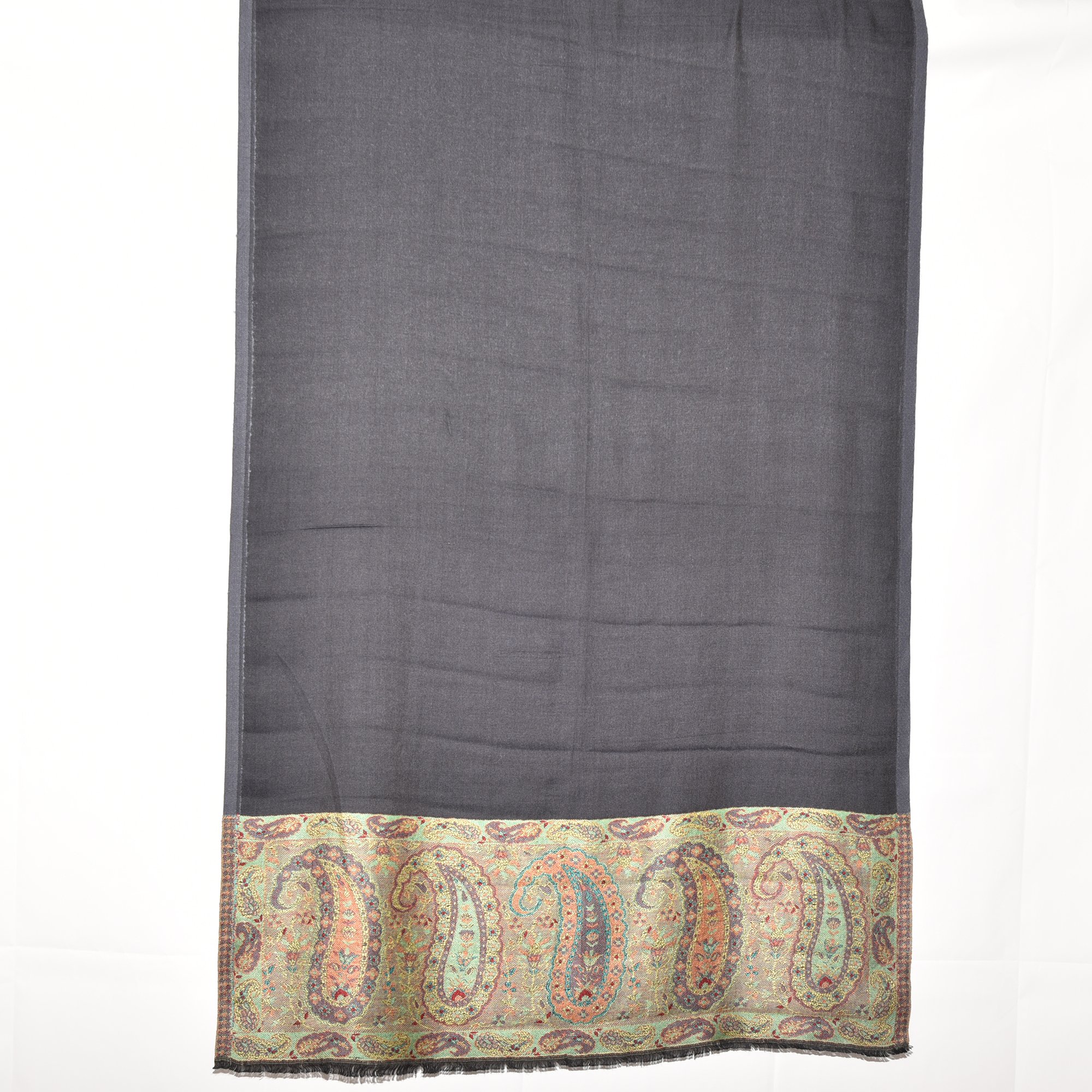 Varanasi handwoven cotton silk blend shawl