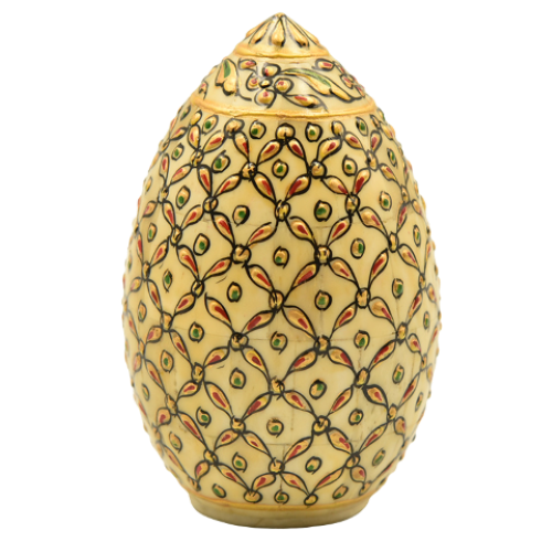 antique camel bone decrotive massage egg view of left side.png