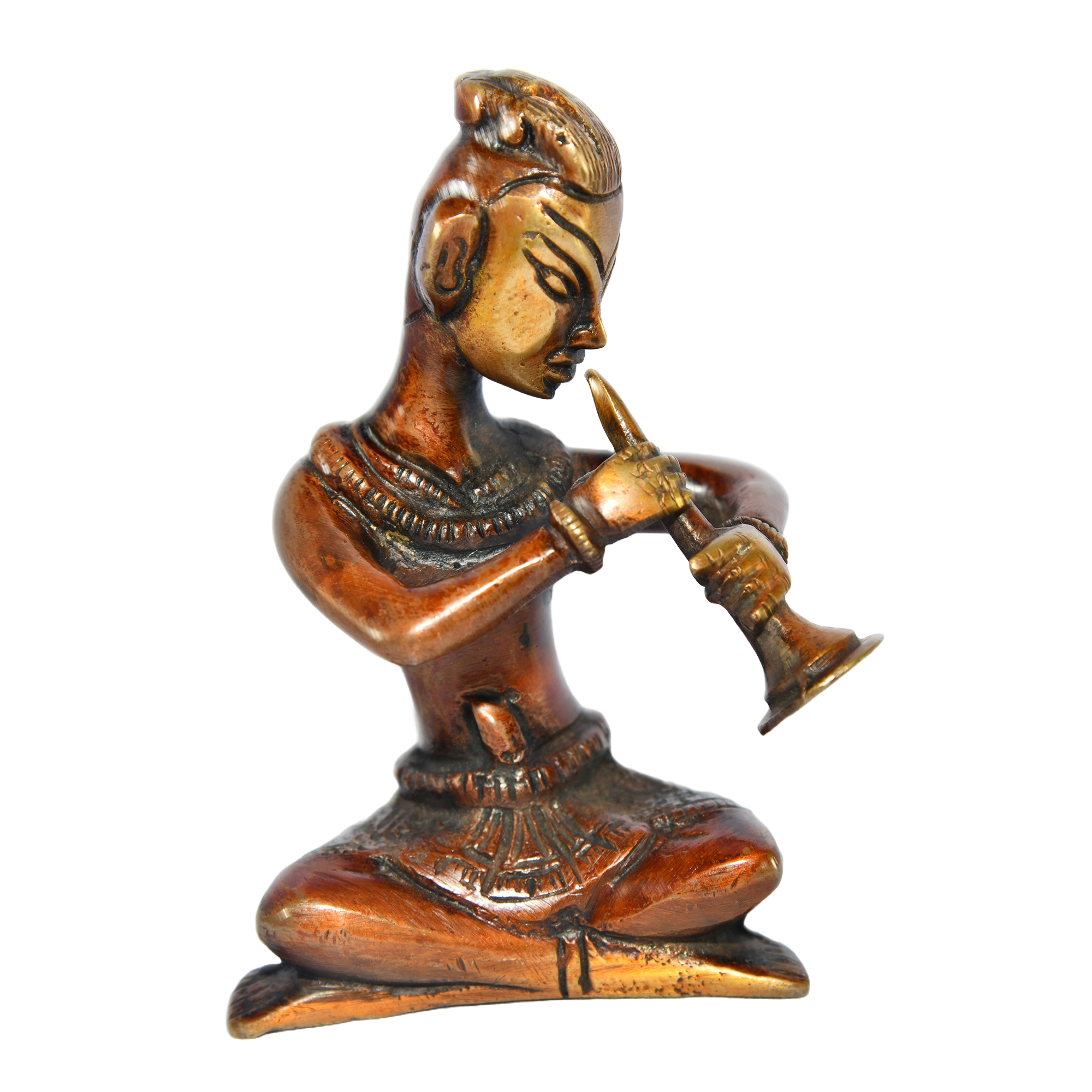 Set of four Indian brass musicians