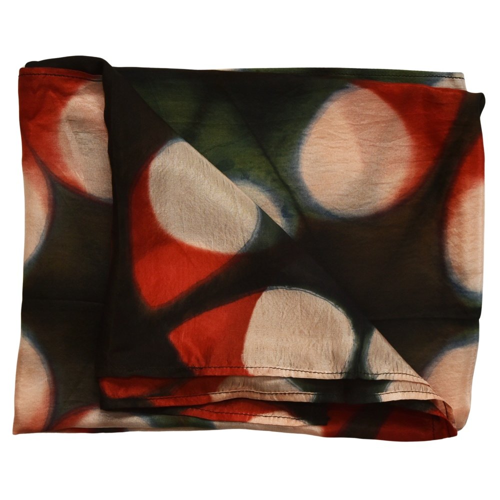 Shibori print hand woven pure silk shawl