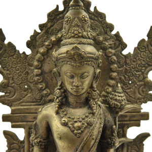 Chenrezig (Avalokiteshvara) Brass Statue face view..png