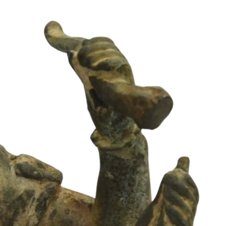 Hand view of a antique bronze statue of Brahma.png