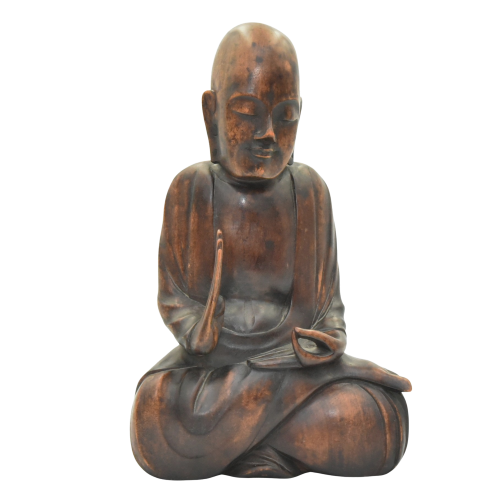 Seated wooden buddha forward view.png