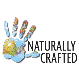 image of a hand with a map logo for  Naturally Crafted