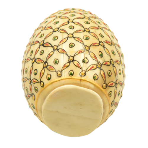 antique camel bone decrotive massage egg view of bottom.png