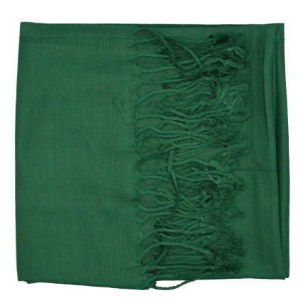 Hand woven cotton and silk mix stoles emerald green.png
