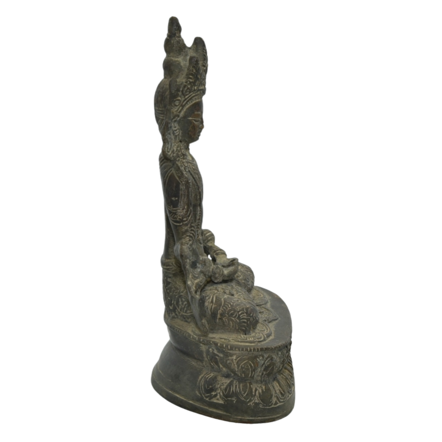 Hand cast bronze Buddha of longevity statue for sale