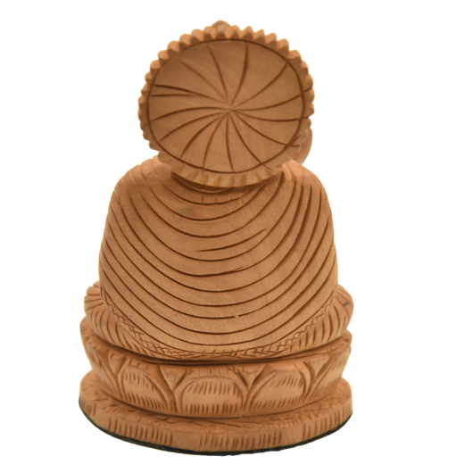 Wooden sitting medicine Buddha carving