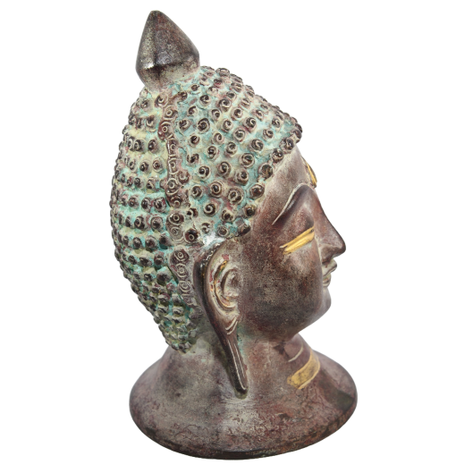 Side view buddha head statue